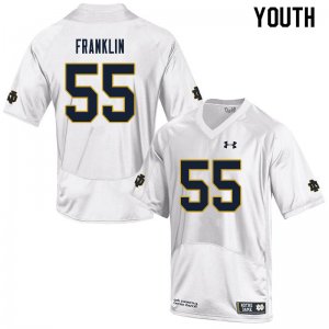 Notre Dame Fighting Irish Youth Ja'Mion Franklin #55 White Under Armour Authentic Stitched College NCAA Football Jersey LFZ7199PA